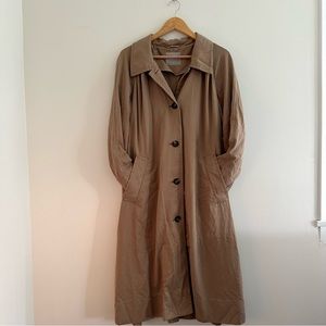 Everlane Gathered Drape Trench Coat Womens Large khaki tan